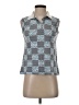 Lands' End Blue Sleeveless Button-Down Shirt Size XS - photo 1