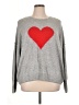 Vince Camuto Hearts Gray Pullover Sweater Size XL - photo 1
