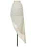 Shein Ivory Silver Casual Skirt Size 4 - photo 2