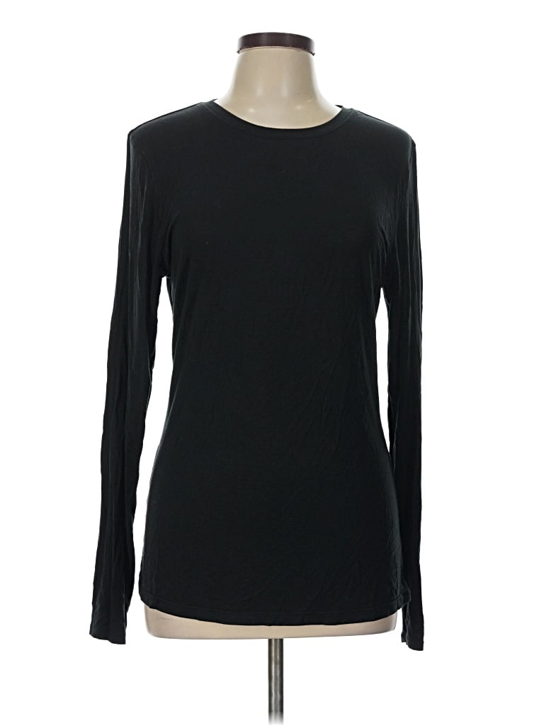 Pre-owned Cuddl Duds Long Sleeve T-shirt In Black