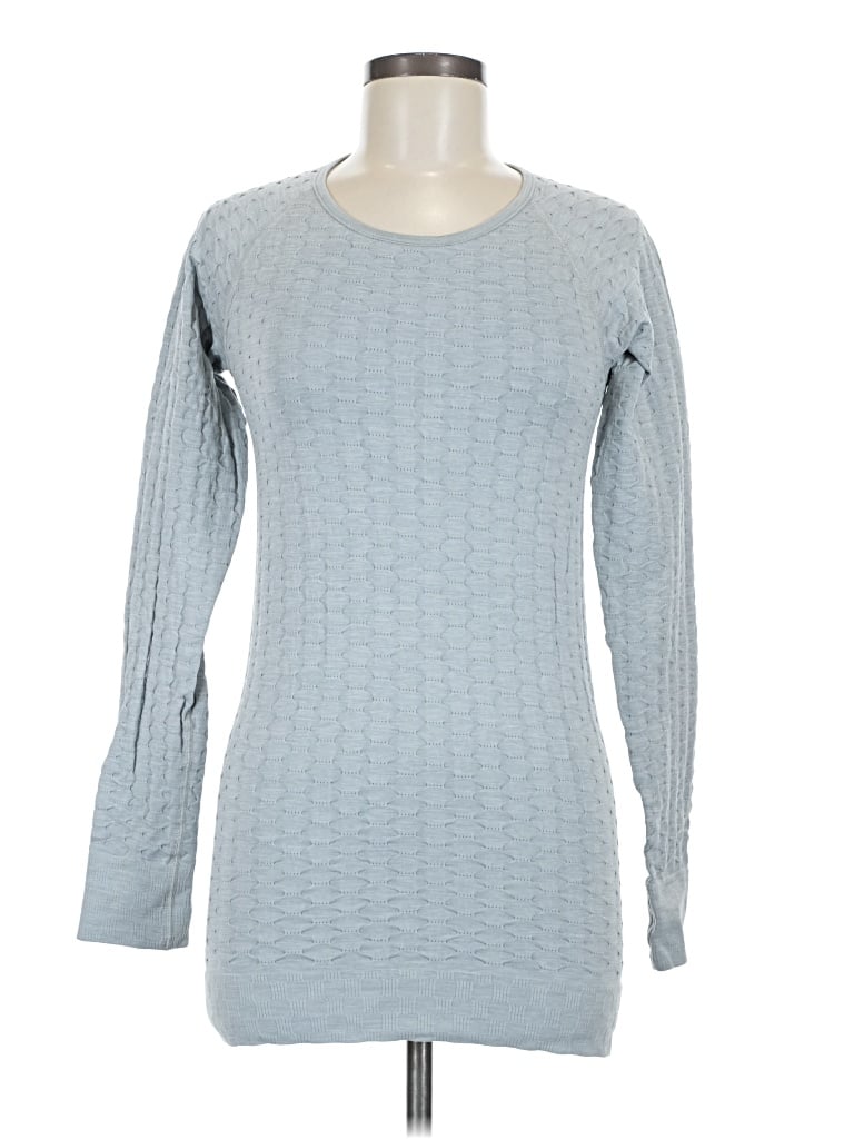 Pre-owned Athleta Long Sleeve T-shirt In Gray
