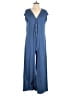 Merokeety Solid Blue Jumpsuit Size S - photo 1