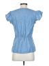 J.Crew 100% Cotton Blue Short Sleeve Blouse Size 4 (tall) - photo 2