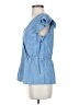 J.Crew 100% Cotton Blue Short Sleeve Blouse Size 4 (tall) - photo 5