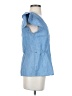 J.Crew 100% Cotton Blue Short Sleeve Blouse Size 4 (tall) - photo 4