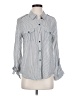 Joie 100% Cotton Stripes Gray Long Sleeve Button-Down Shirt Size S - photo 1