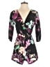 Yumi Kim 100% Silk Floral Black Romper Size S - photo 1