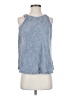 Lands' End 100% Linen Blue Sleeveless Blouse Size XS - photo 1