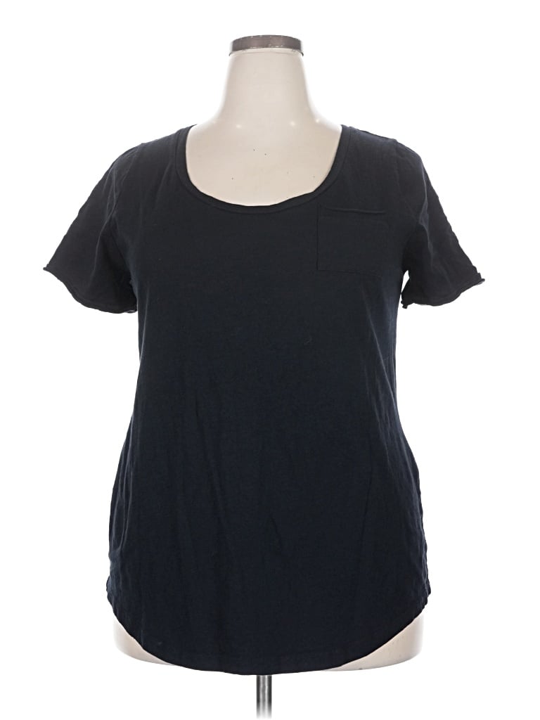 Pre-owned Lane Bryant Short Sleeve T-shirt In Black