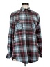 Matchstick Plaid Teal Long Sleeve Button-Down Shirt Size M - photo 1