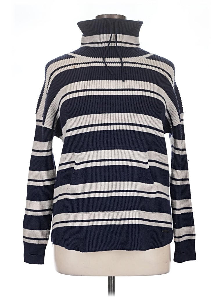 Pre-owned Carve Designs Turtleneck Sweater In Blue