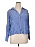 Jessica Simpson Blue Long Sleeve Blouse Size 1X - photo 1