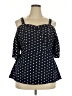 Shein Blue 3/4 Sleeve Blouse Size 2X - photo 1