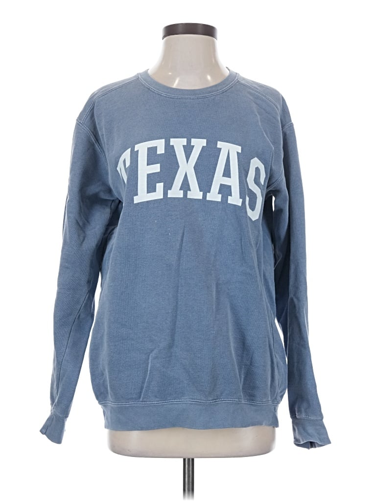 Pre-owned Comfort Colors Sweatshirt In Blue