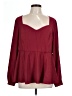Torrid Burgundy Long Sleeve Blouse Size 1X Plus (1) - photo 1