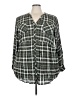Torrid Plaid Green 3/4 Sleeve Blouse Size 4X Plus (4) - photo 1