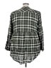 Torrid Plaid Green 3/4 Sleeve Blouse Size 4X Plus (4) - photo 2