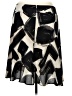 Nic + Zoe 100% Polyester Graphic Black Casual Skirt Size 16 - photo 2
