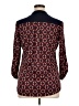Perseption Concept Argyle Burgundy 3/4 Sleeve Blouse Size XL - photo 2