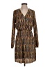 Collective Concepts 100% Polyester Print Brown Casual Dress Size S - photo 1