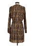Collective Concepts 100% Polyester Print Brown Casual Dress Size S - photo 2