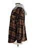 iris 100% Polyester Plaid Brown Coat Size M - photo 5