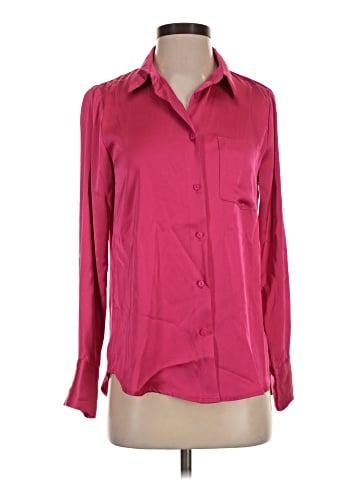 Aqua Long Sleeve Blouse (view 1)