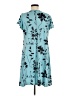 Unbranded Print Teal Casual Dress Size M - photo 2