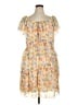 Cato 100% Polyester Print Yellow Casual Dress Size XL - photo 1