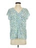 Hilary Radley 100% Polyester Green Short Sleeve Blouse Size S - photo 1