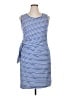Talbots Stripes Blue Casual Dress Size 1X Petite - photo 1