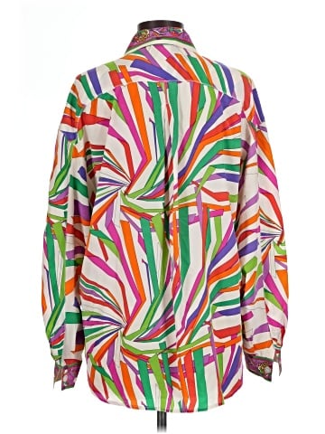 Oleg Cassini Long Sleeve Silk Top (view 2)