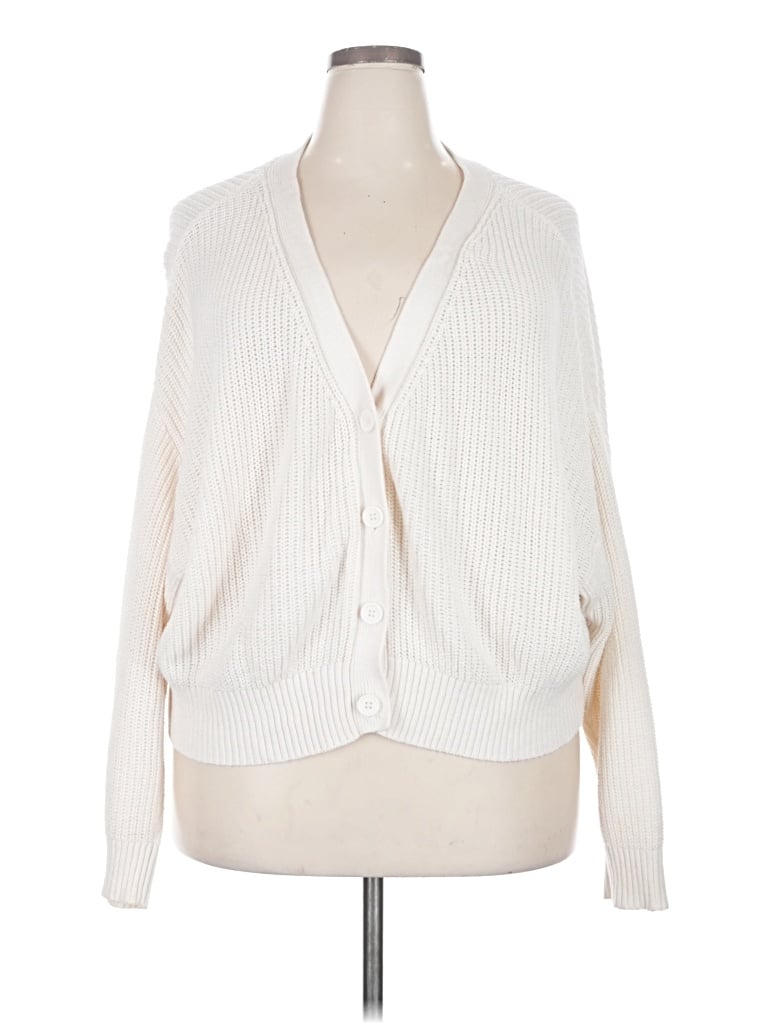 Pre-owned American Eagle Outfitters Cardigan Sweater In Ivory