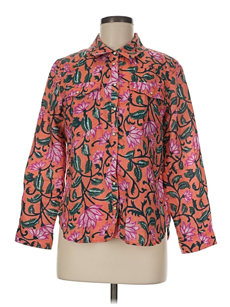 Pre-owned Sundance Long Sleeve Button Down Shirt In Pink