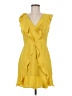 BCBGMAXAZRIA 100% Polyester Solid Yellow Cocktail Dress Size 6 - photo 1