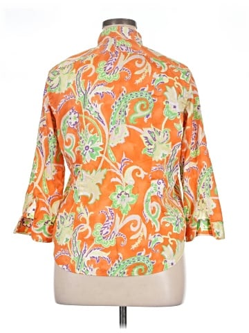Lauren by Ralph Lauren 3/4 Sleeve Button-Down Shirt (view 2)