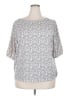 H&M Silver Short Sleeve Blouse Size XXL - photo 1
