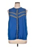 Attention 100% Polyester Blue Sleeveless Blouse Size XL - photo 1