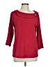 Rafaella 100% Cotton Red 3/4 Sleeve Top Size L - photo 1