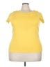 Rafaella 100% Cotton Yellow Short Sleeve Top Size 3X - photo 1