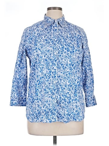 Chaps 3/4 Sleeve Button-Down Shirt (view 1)