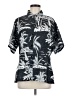 Assorted Brands Tropical Black Short Sleeve Blouse Size M - photo 1