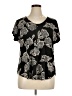 Assorted Brands Black Short Sleeve Blouse Size 1X - photo 1