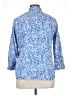 Chaps 100% Cotton Print Blue 3/4 Sleeve Button-Down Shirt Size XL - photo 2