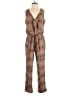Veronica M. Paisley Brown Jumpsuit Size L - photo 1