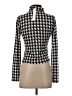 Aqua Houndstooth Silver Long Sleeve Turtleneck Size S - photo 2
