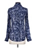 Express 100% Polyester Blue Long Sleeve Blouse Size XS - photo 2