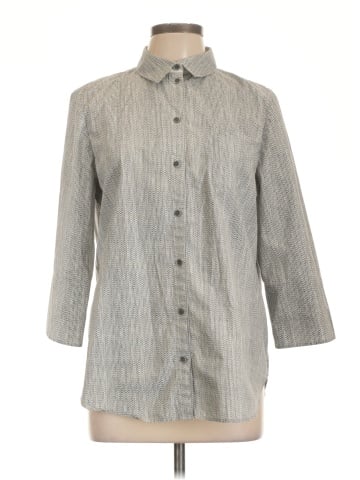 Lafayette 148 New York 3/4 Sleeve Button-Down Shirt (view 1)