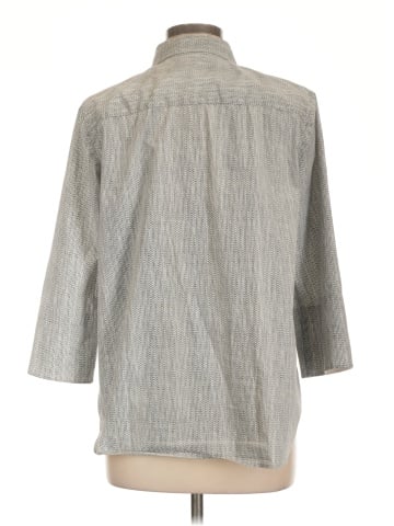 Lafayette 148 New York 3/4 Sleeve Button-Down Shirt (view 2)