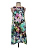 Glam 100% Polyester Print Green Casual Dress Size S - photo 1